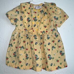 Gymboree vintage yellow floral dress 12-18 months